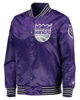Sacramento Kings Diamond Classic Bomber Purple Jacket