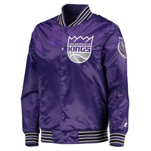 Sacramento Kings Diamond Classic Bomber Purple Jacket