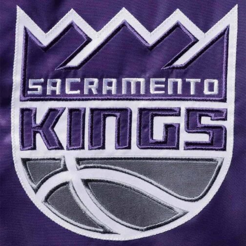 Sacramento Kings Diamond Classic Bomber Purple Jacket - Image 4