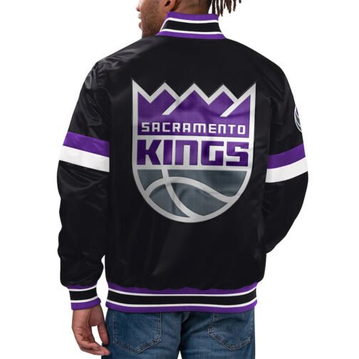 Sacramento Kings Youth Home Game Purple Satin Jacket - Image 4