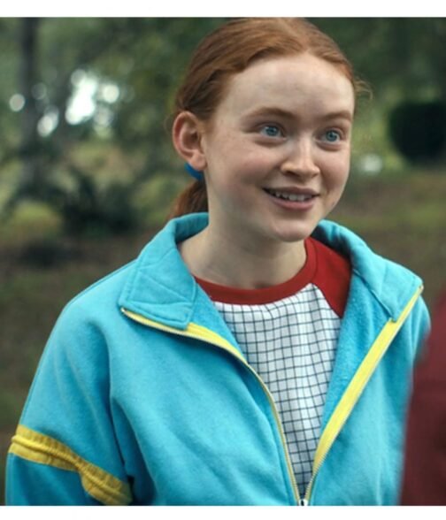 Sadie Sink Stranger Things Season 04 Track Blue Jacket - Image 17