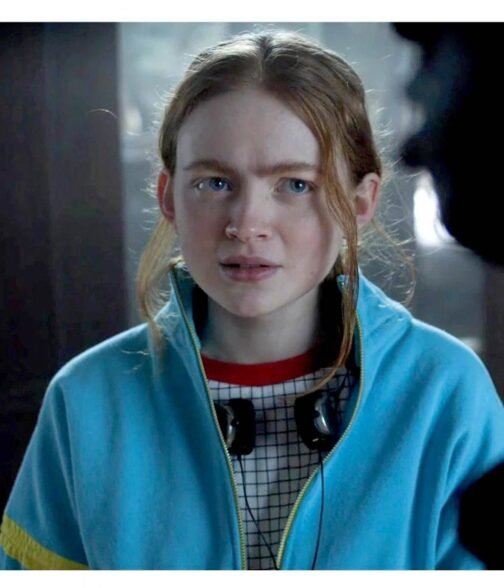 Sadie Sink Stranger Things Season 04 Track Blue Jacket - Image 14