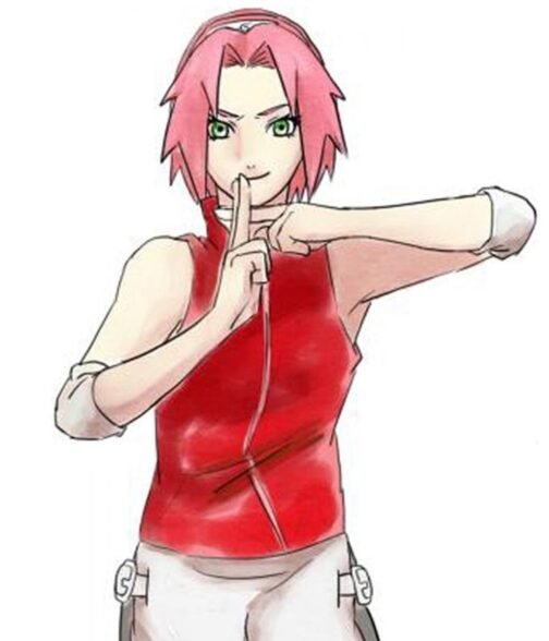 Sakura Haruno Naruto Cotton Red Vest - Image 5
