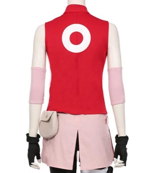 Sakura Haruno Naruto Cotton Red Vest - Image 3