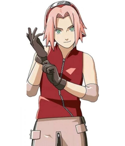 Sakura Haruno Naruto Cotton Red Vest - Image 4