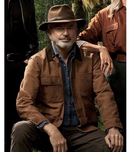 Sam Neill Jurassic World Dominion Brown Jacket - Image 2