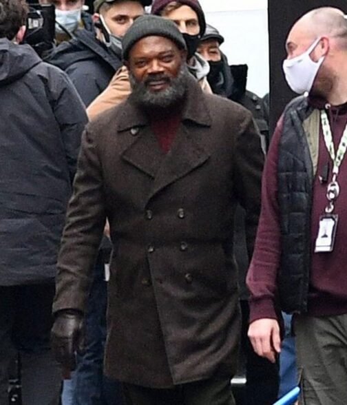 Secret Invasion Samuel L. Jackson Grey Peacoat - Image 3
