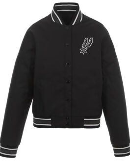 San Antonio Spurs Black Poly Twill Jacket