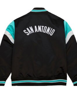 San Antonio Spurs Heavyweight Black Satin Jacket