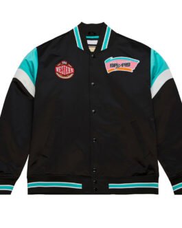 San Antonio Spurs Heavyweight Black Satin Jacket