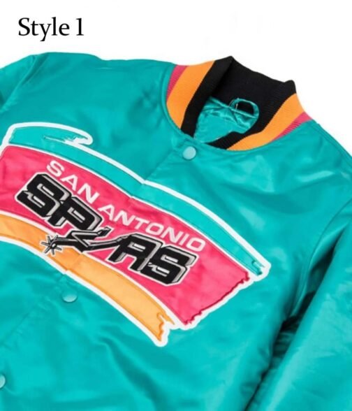 NBA San Antonio Spurs Satin Jacket - Image 14