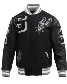 San Antonio Spurs Mashup Classic Rib Varsity Jacket