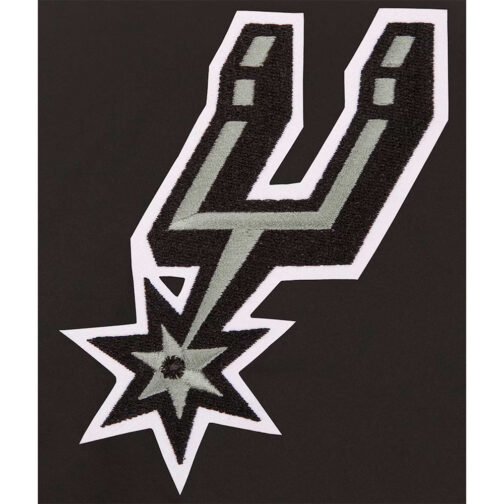 San Antonio Spurs Black Poly Twill Jacket - Image 3