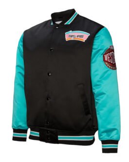 Primetime San Antonio Spurs Black and Aqua Jacket