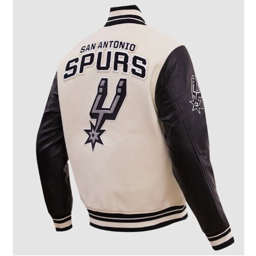 San Antonio Spurs Retro Classic Rib Varsity Jacket - Image 4