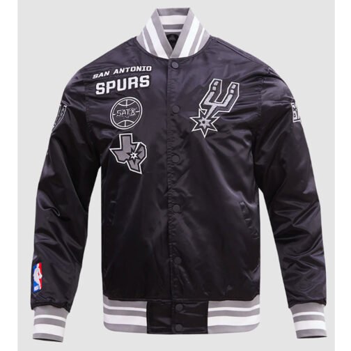 San Antonio Spurs Retro Classic Rib Jacket - Image 2