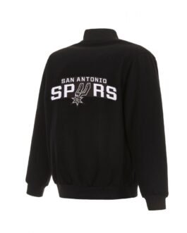 Varsity San Antonio Spurs Black Wool Jacket