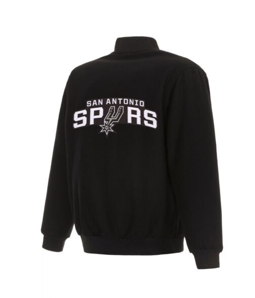 Varsity San Antonio Spurs Black Wool Jacket - Image 2