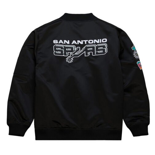 San Antonio Spurs Vintage Logo Lightweight Satin Jacket - Image 2