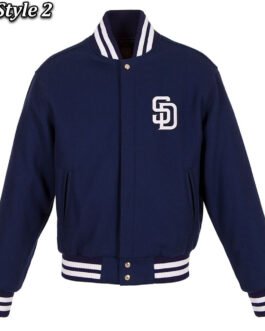 Varsity San Diego Padres Navy Blue Wool Jacket