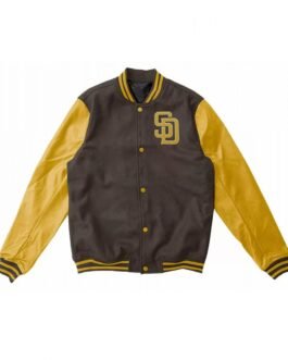 Varsity San Diego Padres Brown and Yellow Jacket