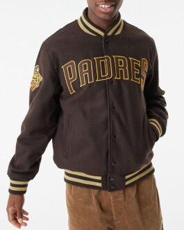 San Diego Padres Brown Wool Varsity Jacket