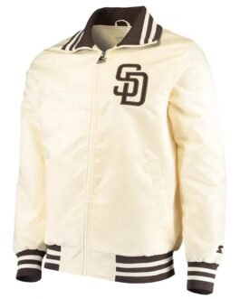 The Captain II San Diego Padres Bomber Cream Jacket