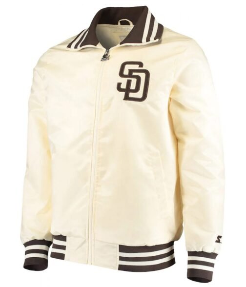 The Captain II San Diego Padres Bomber Cream Jacket