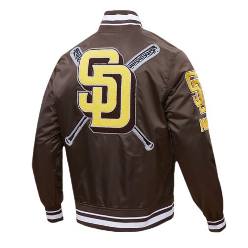 San Diego Padres Mashup Classic Rib Satin Jacket - Image 2