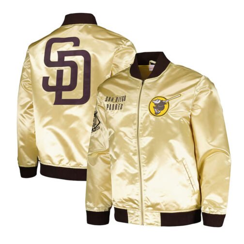 San Diego Padres OG 2.0 Gold Lightweight Satin Jacket - Image 3