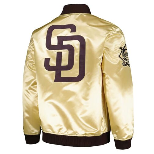 San Diego Padres OG 2.0 Gold Lightweight Satin Jacket - Image 2