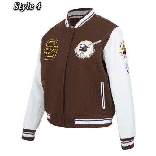 San Diego Padres Retro Classic Rib Varsity Jacket - Image 12