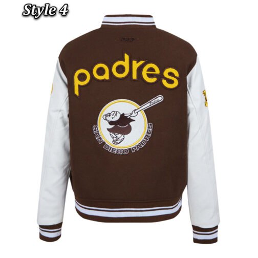 San Diego Padres Retro Classic Rib Varsity Jacket - Image 8