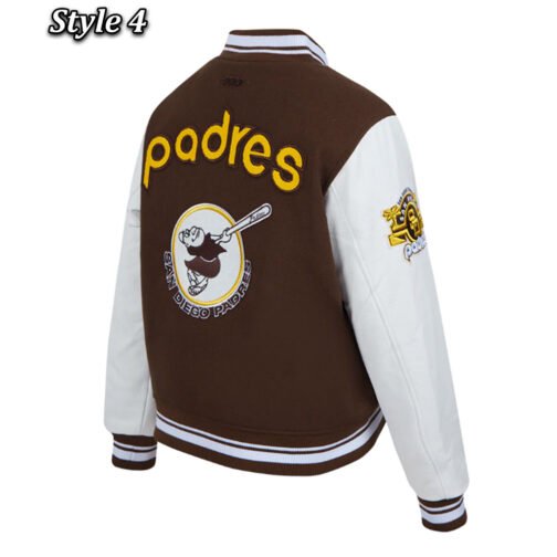 San Diego Padres Retro Classic Rib Varsity Jacket - Image 15