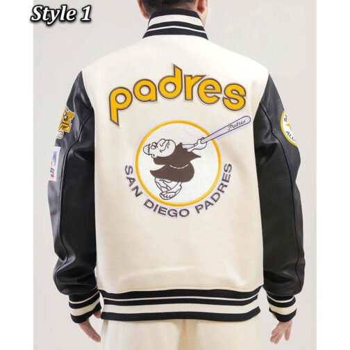 San Diego Padres Retro Classic Rib Varsity Jacket - Image 5