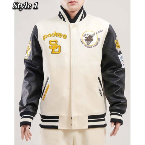 San Diego Padres Retro Classic Rib Varsity Jacket