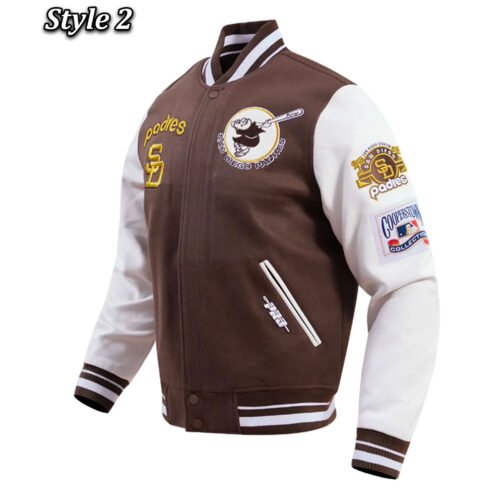 San Diego Padres Retro Classic Rib Varsity Jacket - Image 10