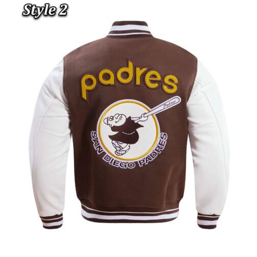 San Diego Padres Retro Classic Rib Varsity Jacket - Image 6