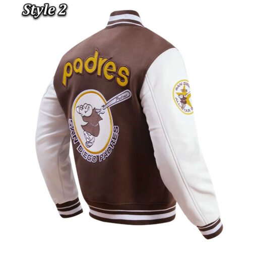 San Diego Padres Retro Classic Rib Varsity Jacket - Image 13