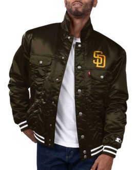 San Diego Padres Silver Tab Trucker Jacket