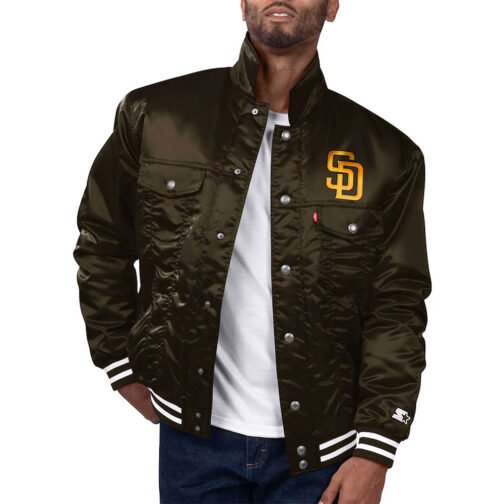 San Diego Padres Silver Tab Trucker Jacket