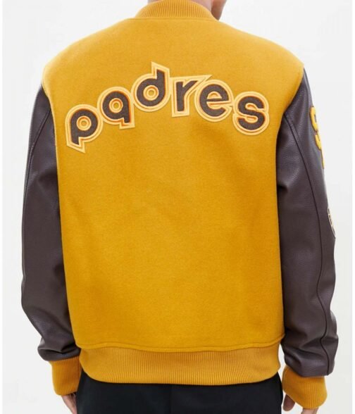 Logo San Diego Padres Full-Zip Varsity Orange/Yellow Jacket - Image 3