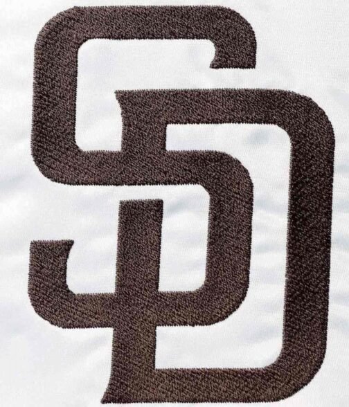 San Diego Padres Full-Snap Brown/Black and White Satin Jacket - Image 4