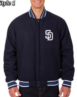 Varsity San Diego Padres Navy Blue Wool Jacket