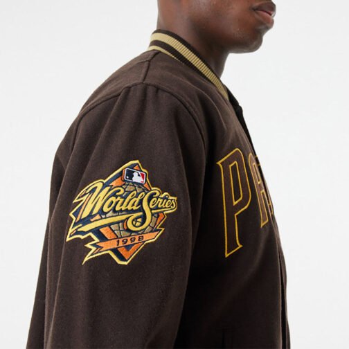 San Diego Padres Brown Wool Varsity Jacket - Image 5