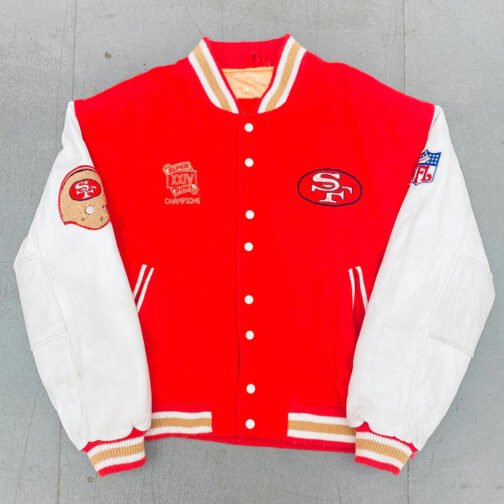 San Francisco 49ers 1990 Super Bowl XXIV Champions Varsity Jacket - Image 2