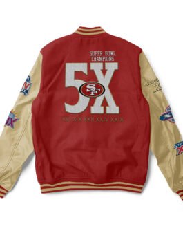 San Francisco 49ers 5x Champions Varsity Jacket