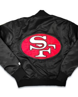 San Francisco 49ers 90s Black Satin Jacket
