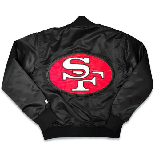 San Francisco 49ers 90s Black Satin Jacket