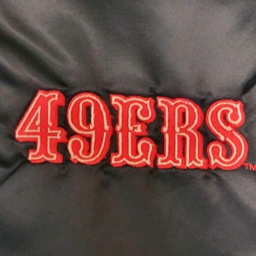 San Francisco 49ers 90s Black Satin Jacket - Image 4